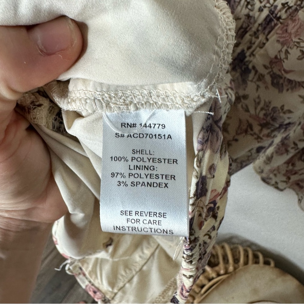 Floral Ruched Mini Dress Size Small - Picture 6 of 8
